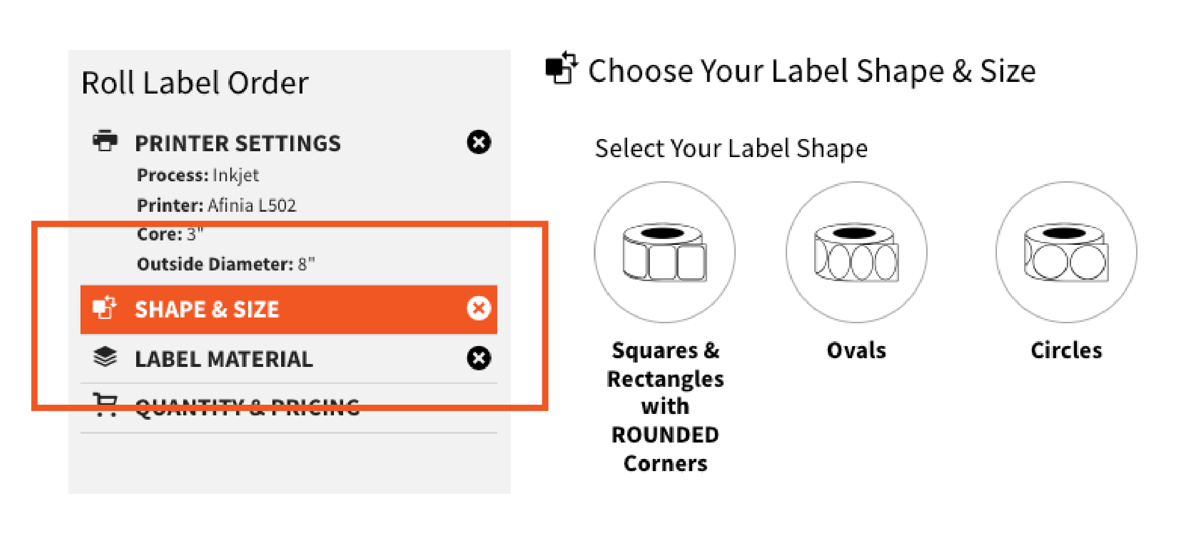 Afinia Blank Printer Labels - Hickman Label Company